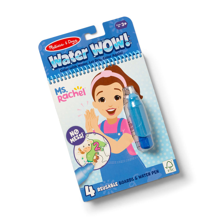 A kid playing with The Melissa & Doug® Ms. Rachel™ Water WOW! Color-Reveal Pad Early Learning Toy