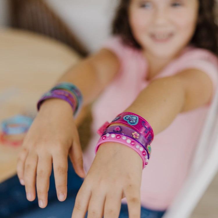 The front of the box for the Melissa & Doug Design-Your-Own Bracelets With 100+ Sparkle Gem and Glitter Stickers
