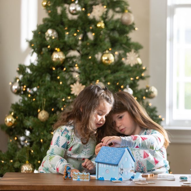 Melissa & Doug Shop Our Hottest New Toys for the Holiday Gift Season blog post kids playing at Christmas